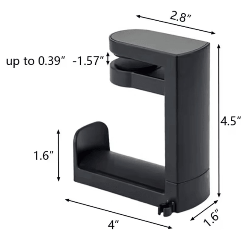 Premium NoPunch Headphone Accessory Holder ClipOn Table Hook Storage Organizer 5