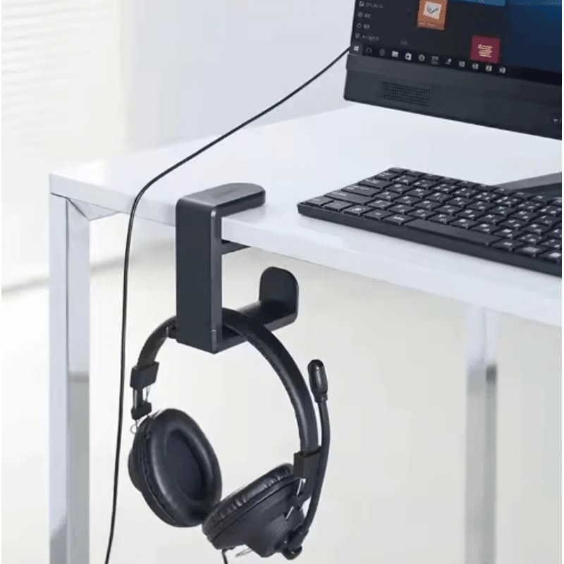 Premium NoPunch Headphone Accessory Holder ClipOn Table Hook Storage Organizer 6