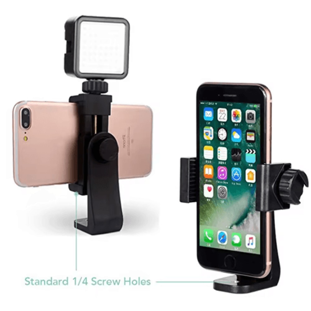 Universal 360 Tripod Phone Mount Adapter 14Screw Smartphone Clip Holder 0
