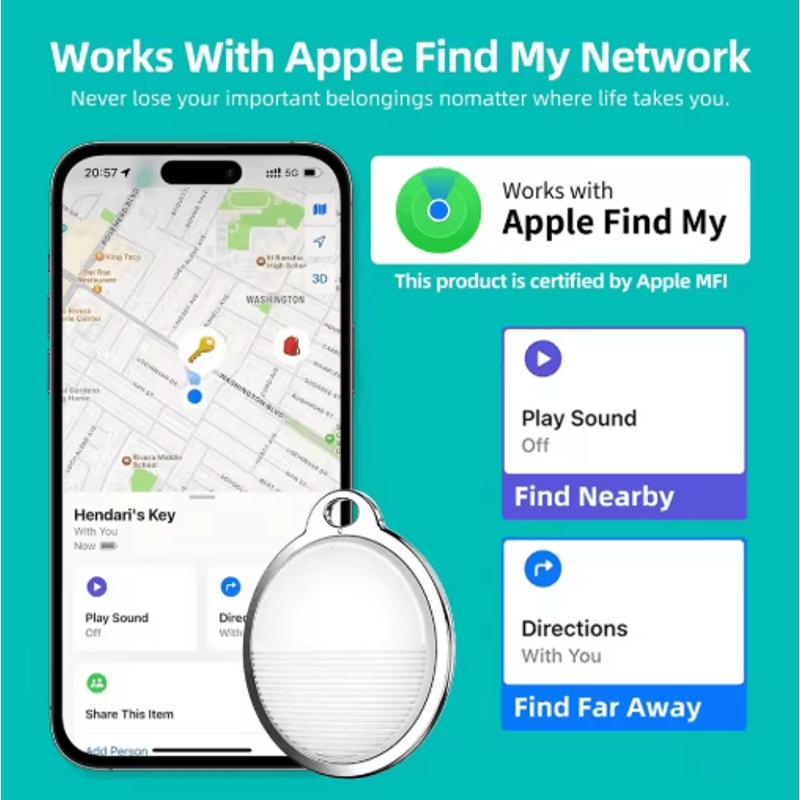 Mini Global GPS Keys Finder Find My App Compatible AntiLost Tracker Apple Tag Replacement 11