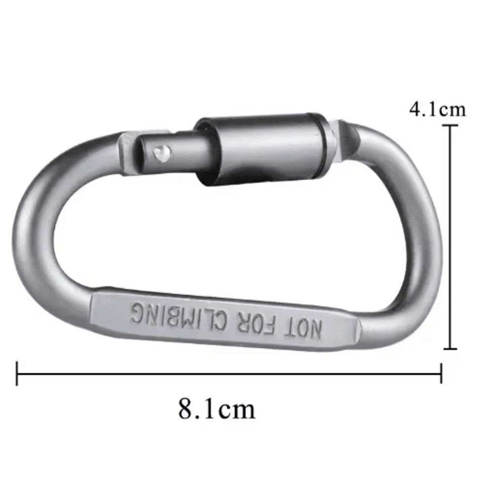 6Pack Tactical Aluminum Carabiner Keychain Hooks For EDC Outdoor Use 5