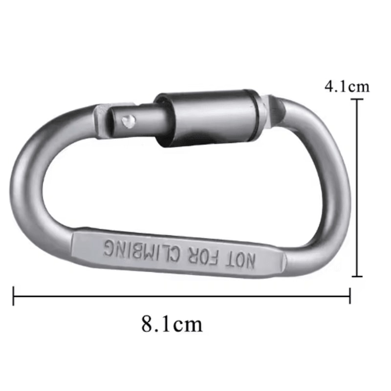 6Pack Tactical Aluminum Carabiner Keychain Hooks For EDC Outdoor Use 5