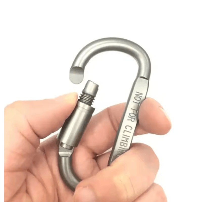 6Pack Tactical Aluminum Carabiner Keychain Hooks For EDC Outdoor Use 7