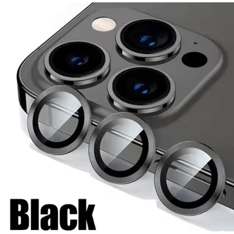 3Piece Tempered Glass Metal Camera Lens Protector For IPhone 9