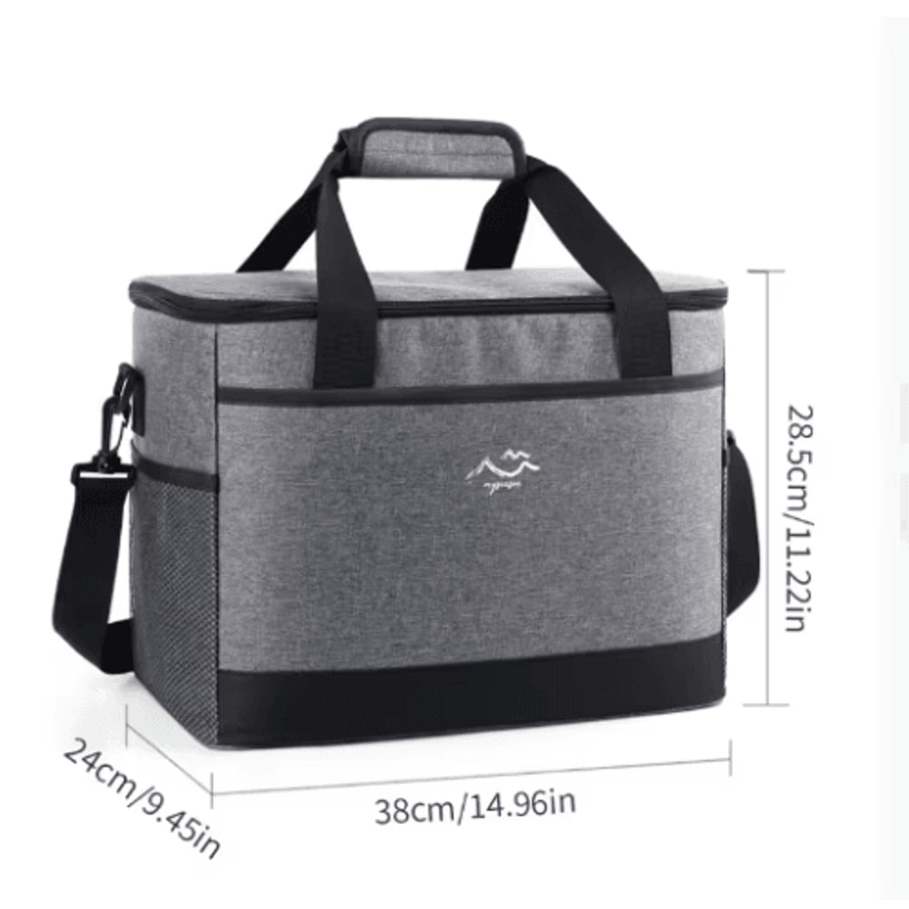 LargeCapacity Insulated Lunch Box With Ice Packs Minimalist Crossbody Picnic Bag 3