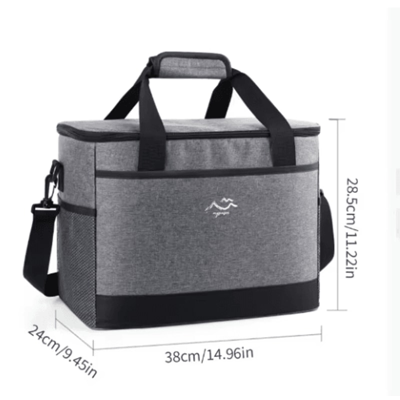 LargeCapacity Insulated Lunch Box With Ice Packs Minimalist Crossbody Picnic Bag 3