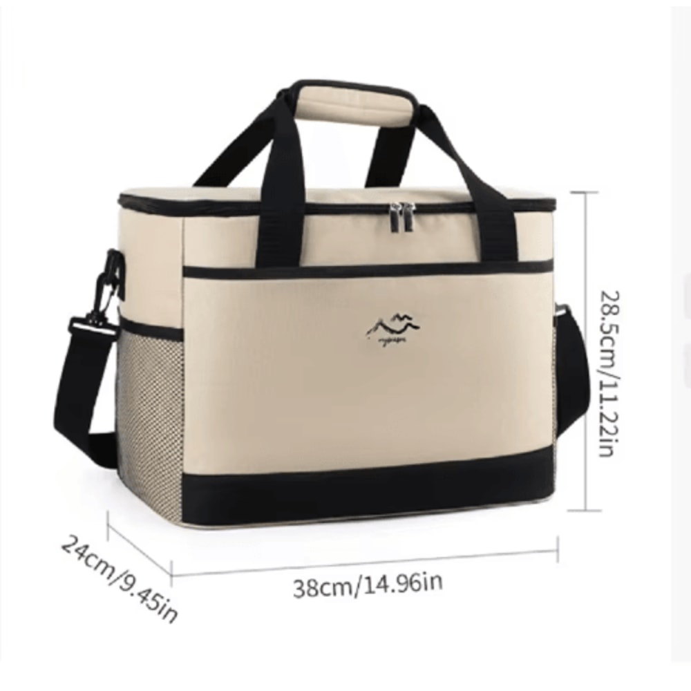 LargeCapacity Insulated Lunch Box With Ice Packs Minimalist Crossbody Picnic Bag 4