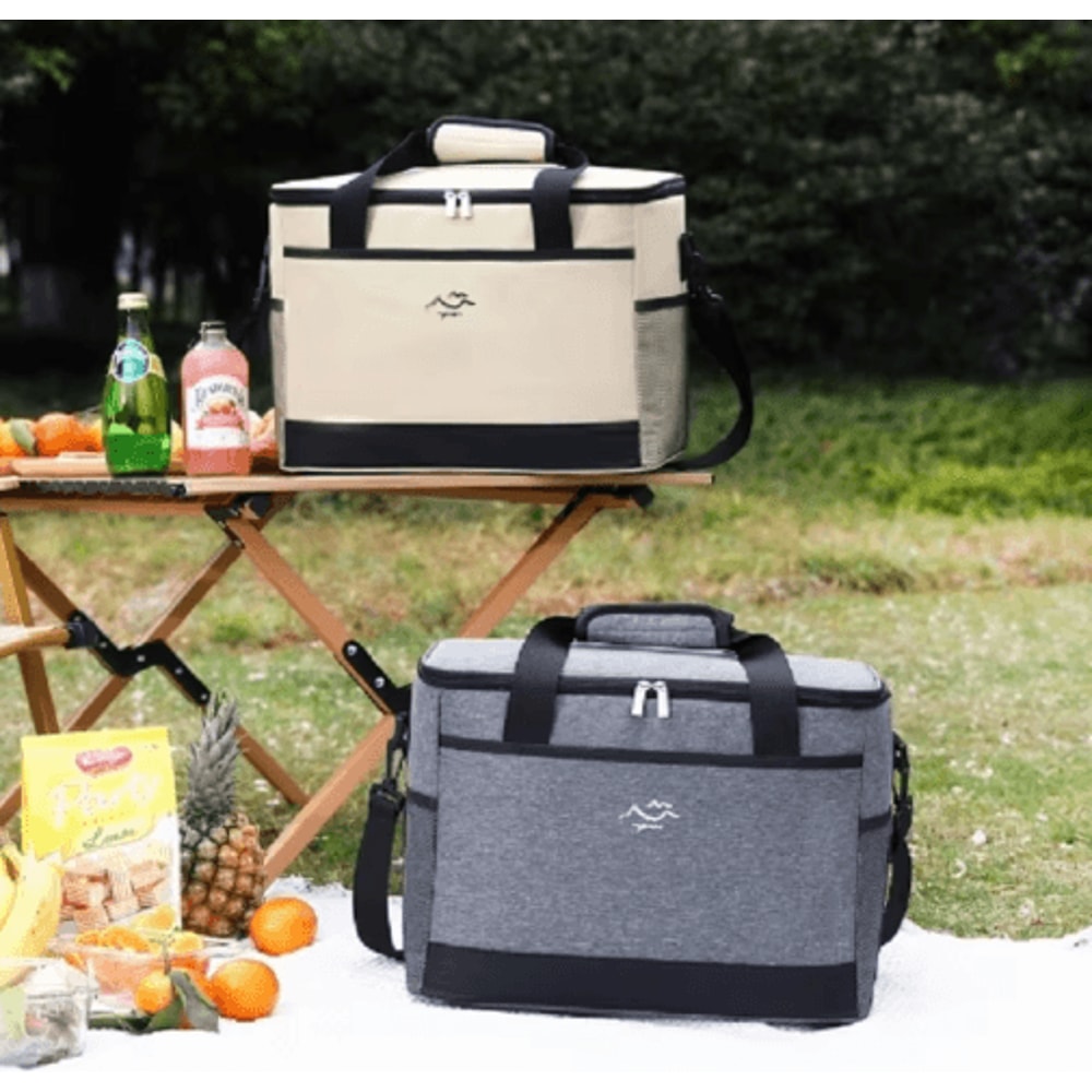 LargeCapacity Insulated Lunch Box With Ice Packs Minimalist Crossbody Picnic Bag 7