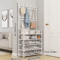 5Layer Multifunctional Shoe Coat Rack With Integrated Storage 2Piece Set 1