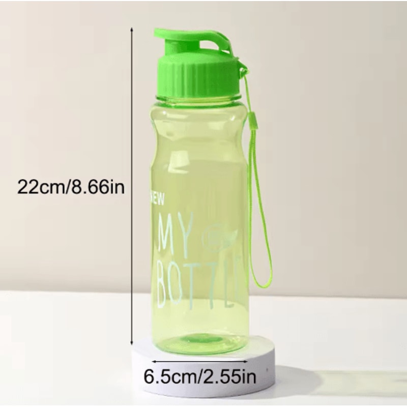 50ml Portable Sports Water Bottle With Flip Lid AntiDrop Rope 3
