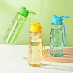 50ml portable sports water bottle with flip lid & anti-drop rope