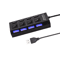 4Port USB 20 Hub With LED Switch HighSpeed USB Splitter For PC Laptop 1