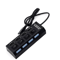 4Port USB 20 Hub With LED Switch HighSpeed USB Splitter For PC Laptop 0