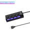 4Port USB 20 Hub With LED Switch HighSpeed USB Splitter For PC Laptop 5