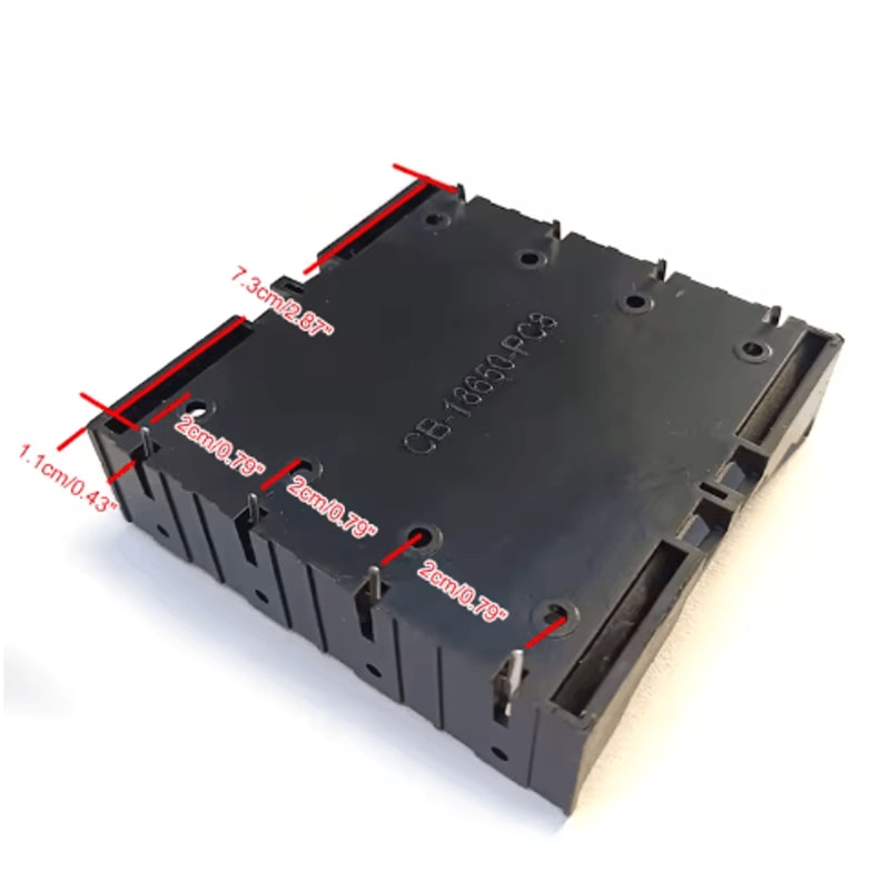 DIY ABS 18650 Battery Storage Case With Hard Pin 14 Slot Options 5