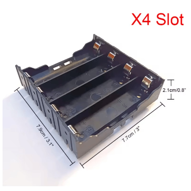 DIY ABS 18650 Battery Storage Case With Hard Pin 14 Slot Options 6
