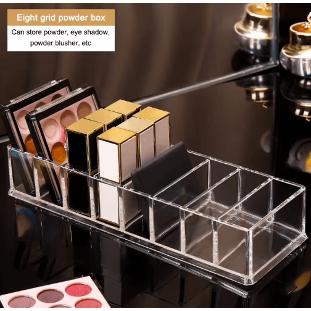 8Cell Cosmetic Storage Box Powder Lipstick Nail Polish Organizer 2