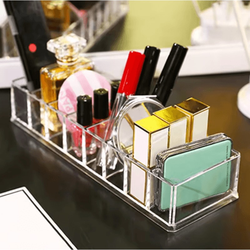 8Cell Cosmetic Storage Box Powder Lipstick Nail Polish Organizer 6