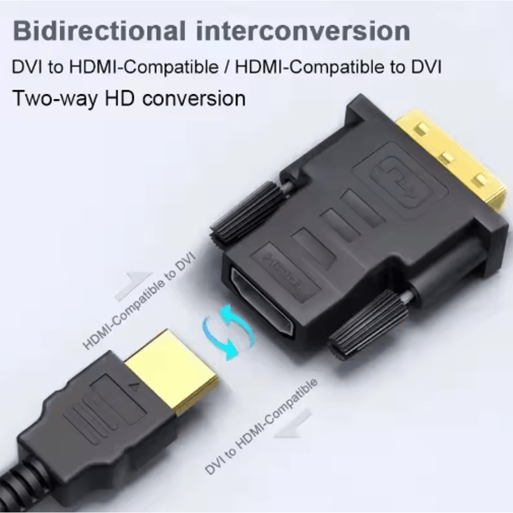1080P DVI To HDMI BiDirectional Adapter Cable DVI 241 Male To HDMI Female 4