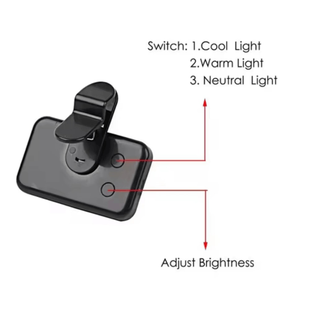 Rechargeable Mini Selfie Fill Light With Adjustable Brightness 600012000K 3