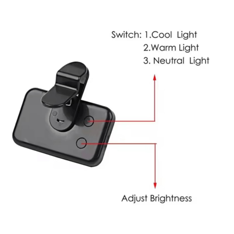 Rechargeable Mini Selfie Fill Light With Adjustable Brightness 600012000K 3