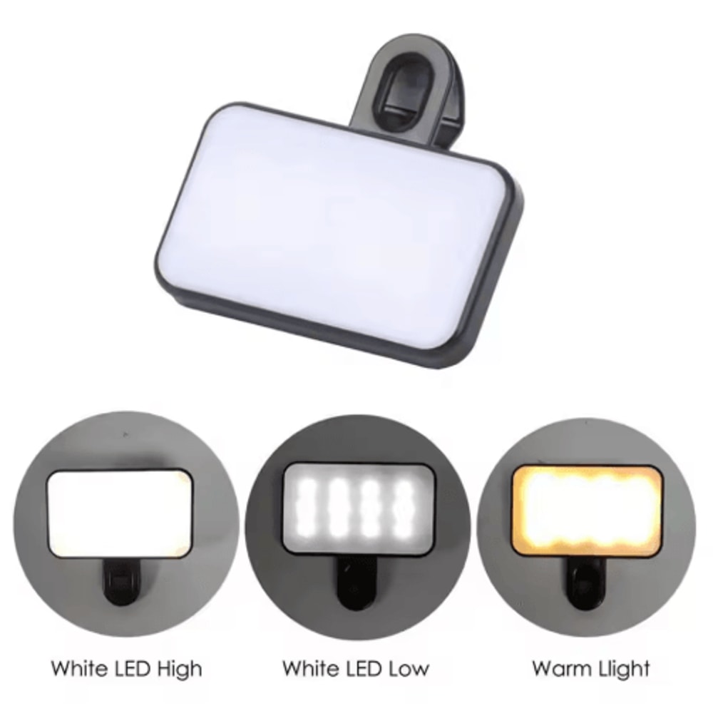 Rechargeable Mini Selfie Fill Light With Adjustable Brightness 600012000K 4