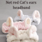 Cute Cat Coral Plush Hairband Soft Bow Headband For Makeup Face Washing 8