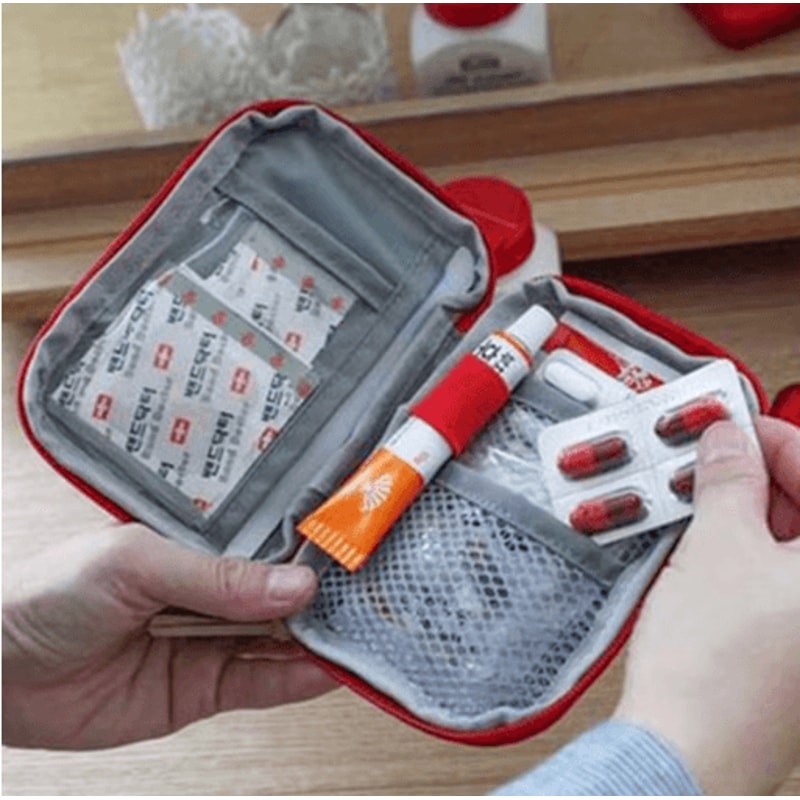 Mini Portable Medicine Bag Travel First Aid And Emergency Storage Kit 7