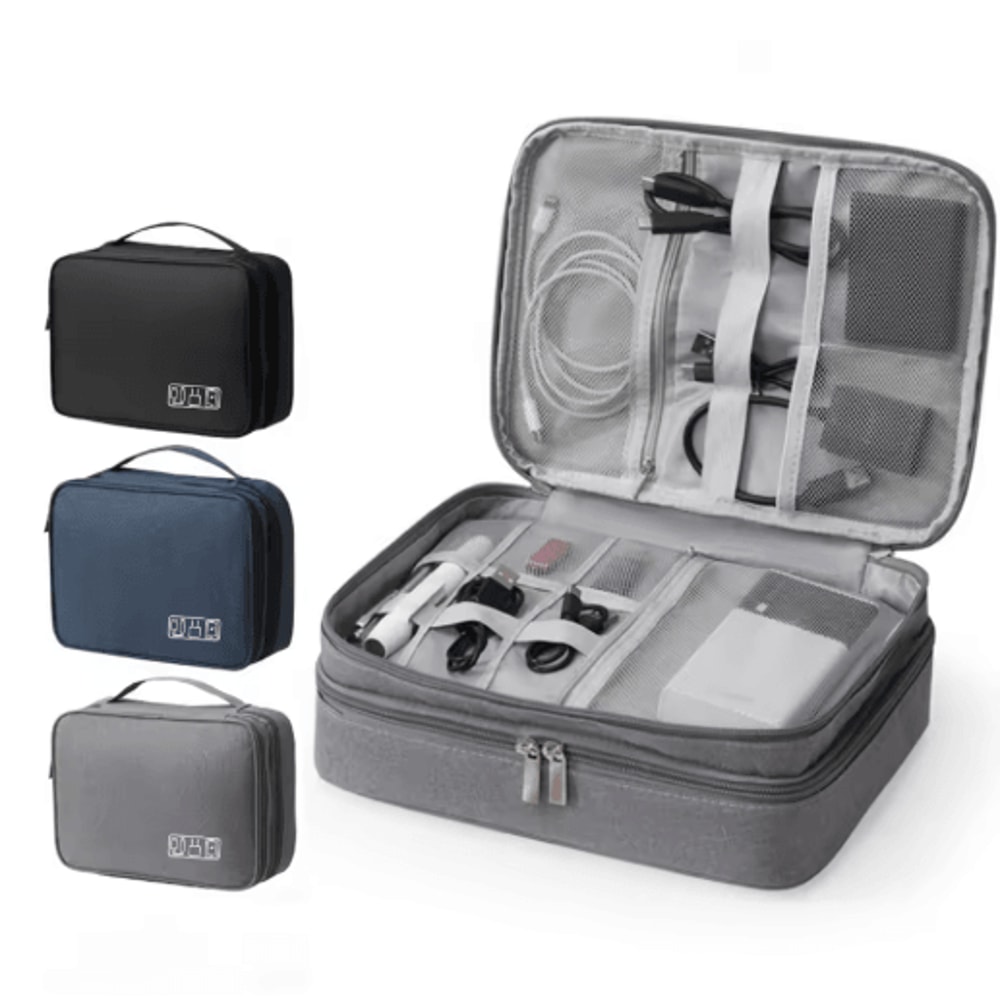 Multifunctional Digital Organizer Bag For Cables Headphones And Electronics 0