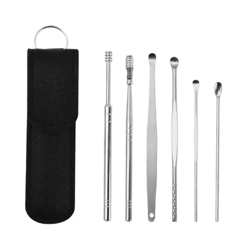 6 Piece Stainless Steel Ear Cleaner Set Precision Earwax Removal Tools 3