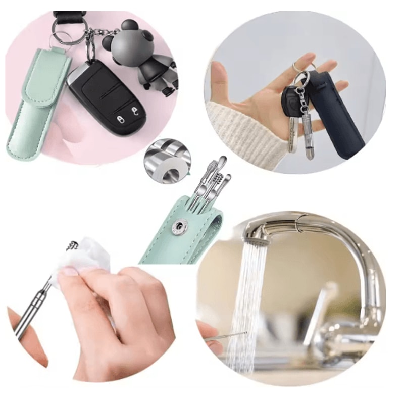 6 Piece Stainless Steel Ear Cleaner Set Precision Earwax Removal Tools 0