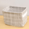 Cotton And Hemp Storage Basket With Handles Printed Tabletop Organizer 1