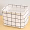 Cotton And Hemp Storage Basket With Handles Printed Tabletop Organizer 2