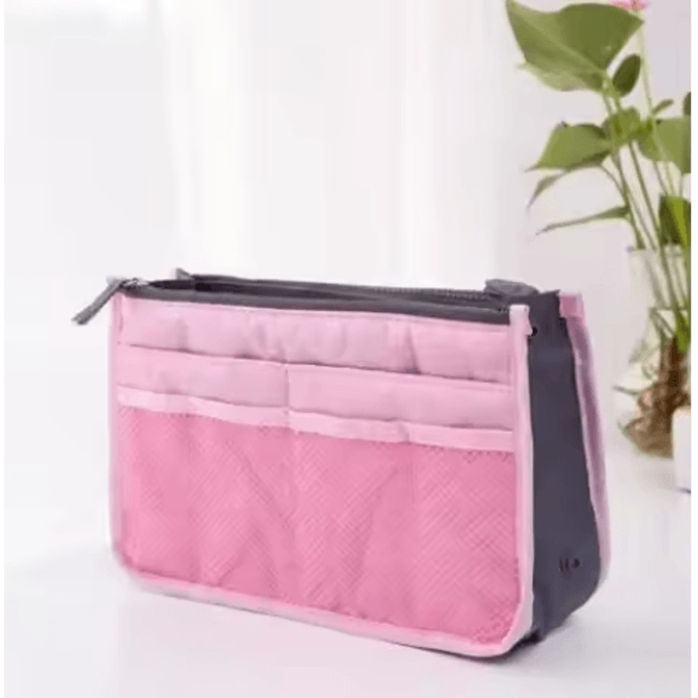 Large Capacity Multi Functional Makeup And Toiletry Bag With Double Zipper 2
