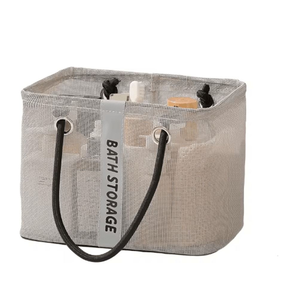 Collapsible 2 In 1 Mesh Drain Basket Portable Toiletry Swim Organizer 1