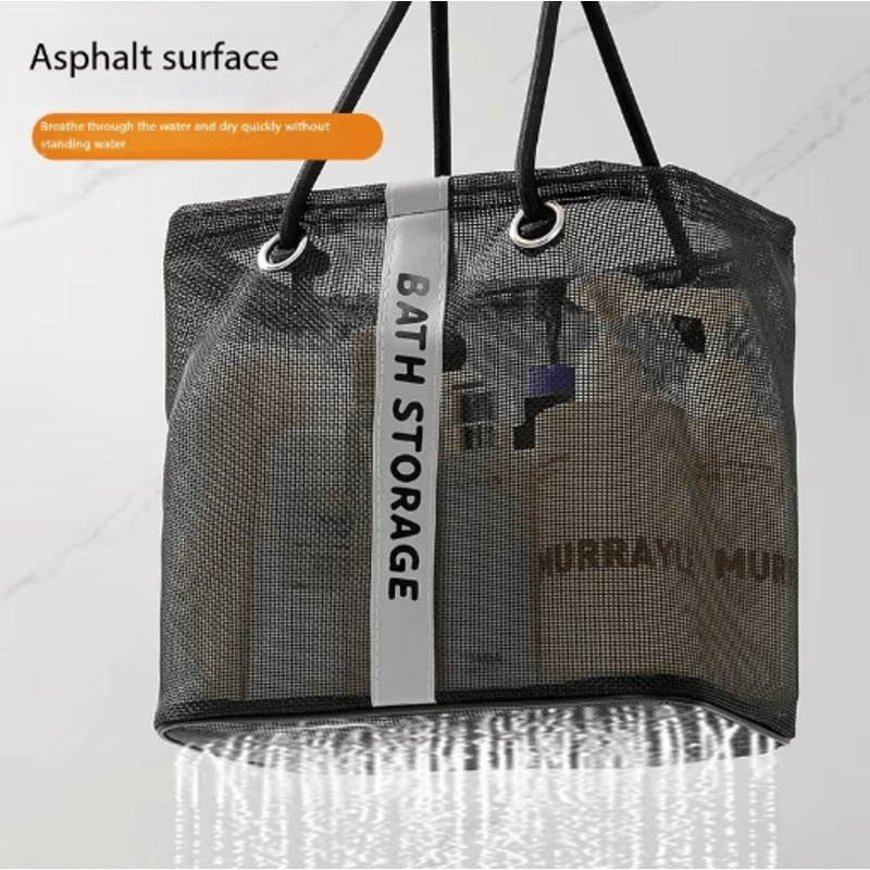 Collapsible 2 In 1 Mesh Drain Basket Portable Toiletry Swim Organizer 6