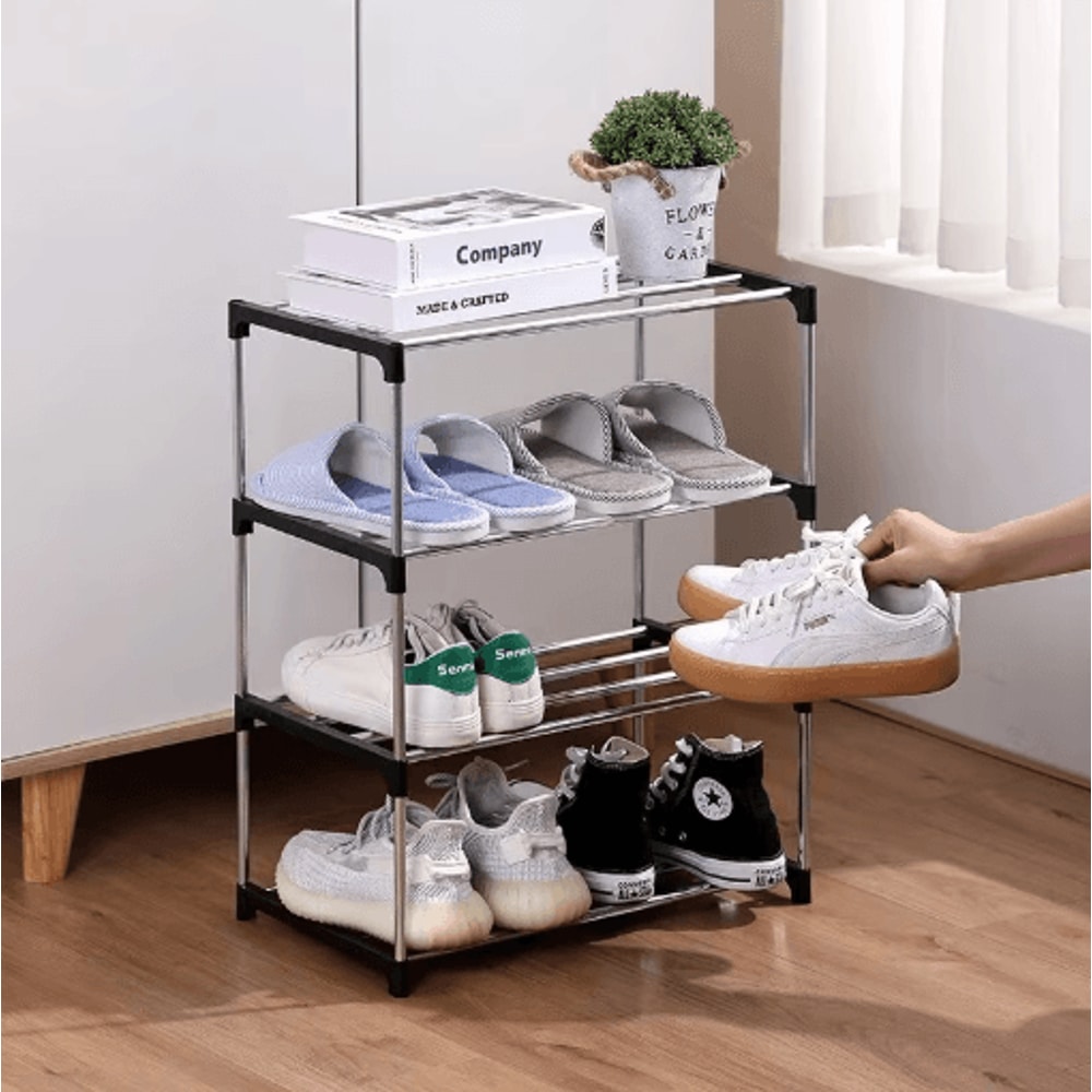 3 To 4 Layer SpaceSaving Shoe Rack Multi Tier Household Storage Organizer 7