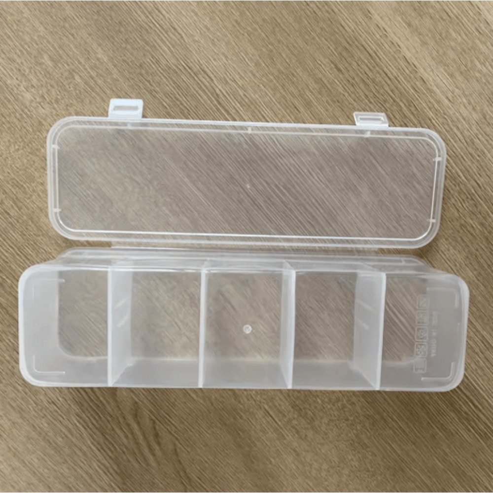5 Compartment Plastic Jewelry And Hair Accessories Storage Box Desktop Organizer 1