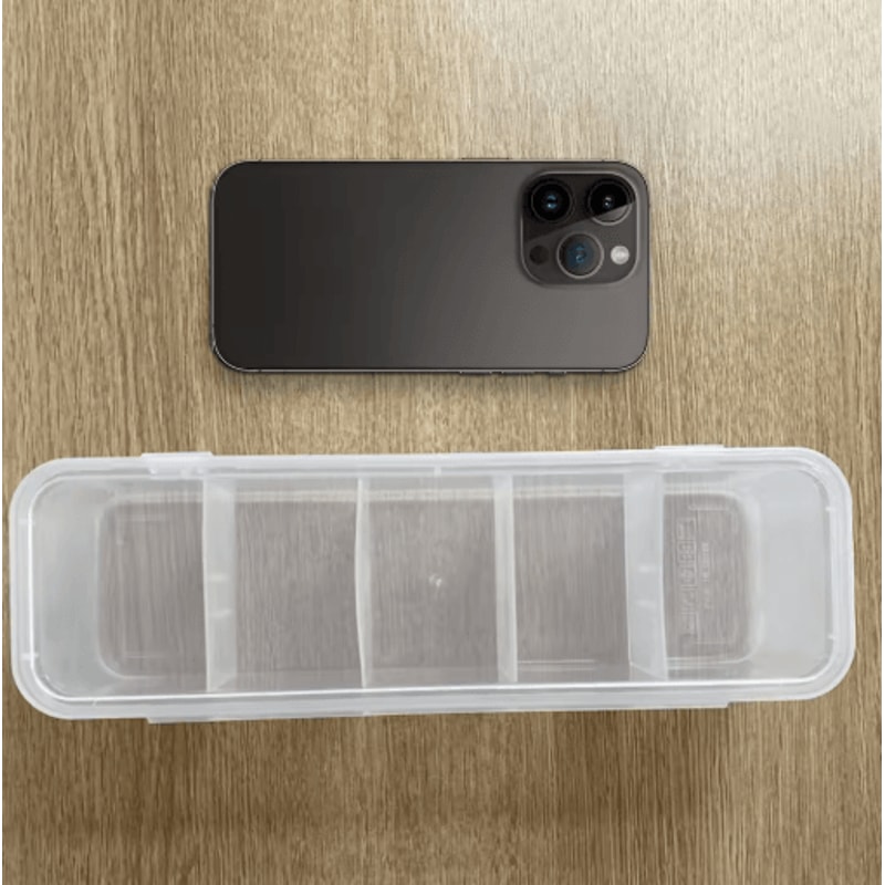 5 Compartment Plastic Jewelry And Hair Accessories Storage Box Desktop Organizer 4