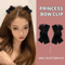 2 Piece Vintage Black Bow Velvet Hair Clip Set Princess Style Grab Clips 0