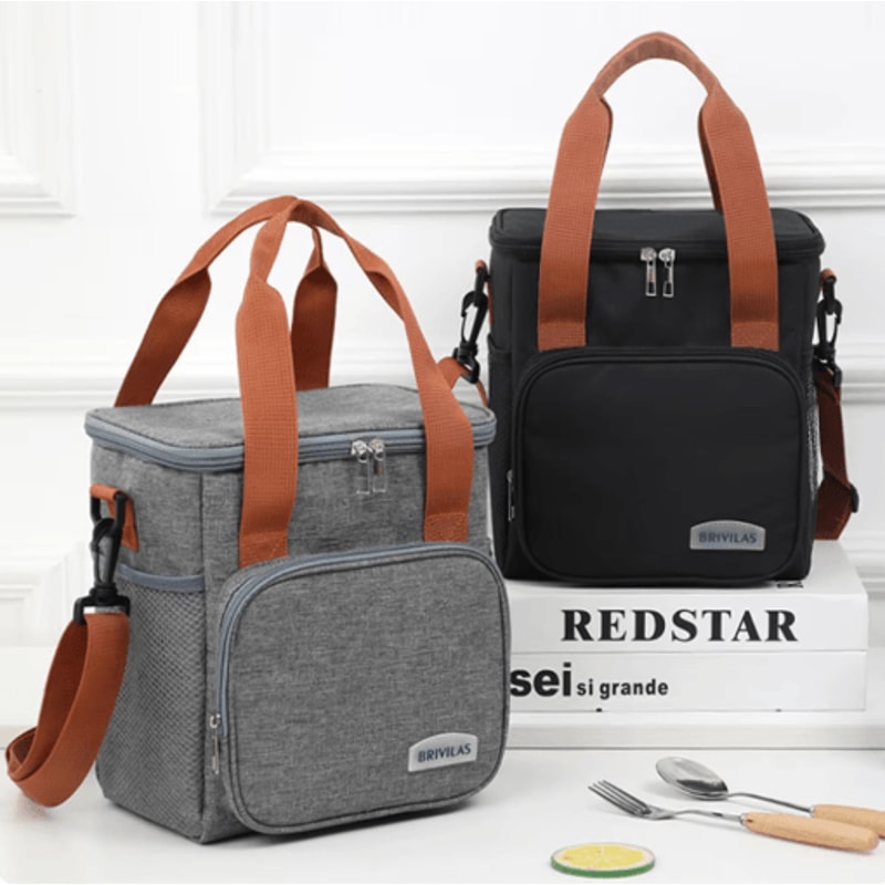 European And American Style Crossbody Insulated Lunch Bag Large Capacity Business Tote 5