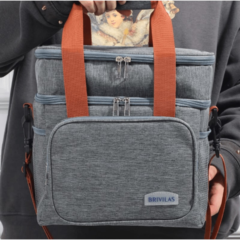 European And American Style Crossbody Insulated Lunch Bag Large Capacity Business Tote 6