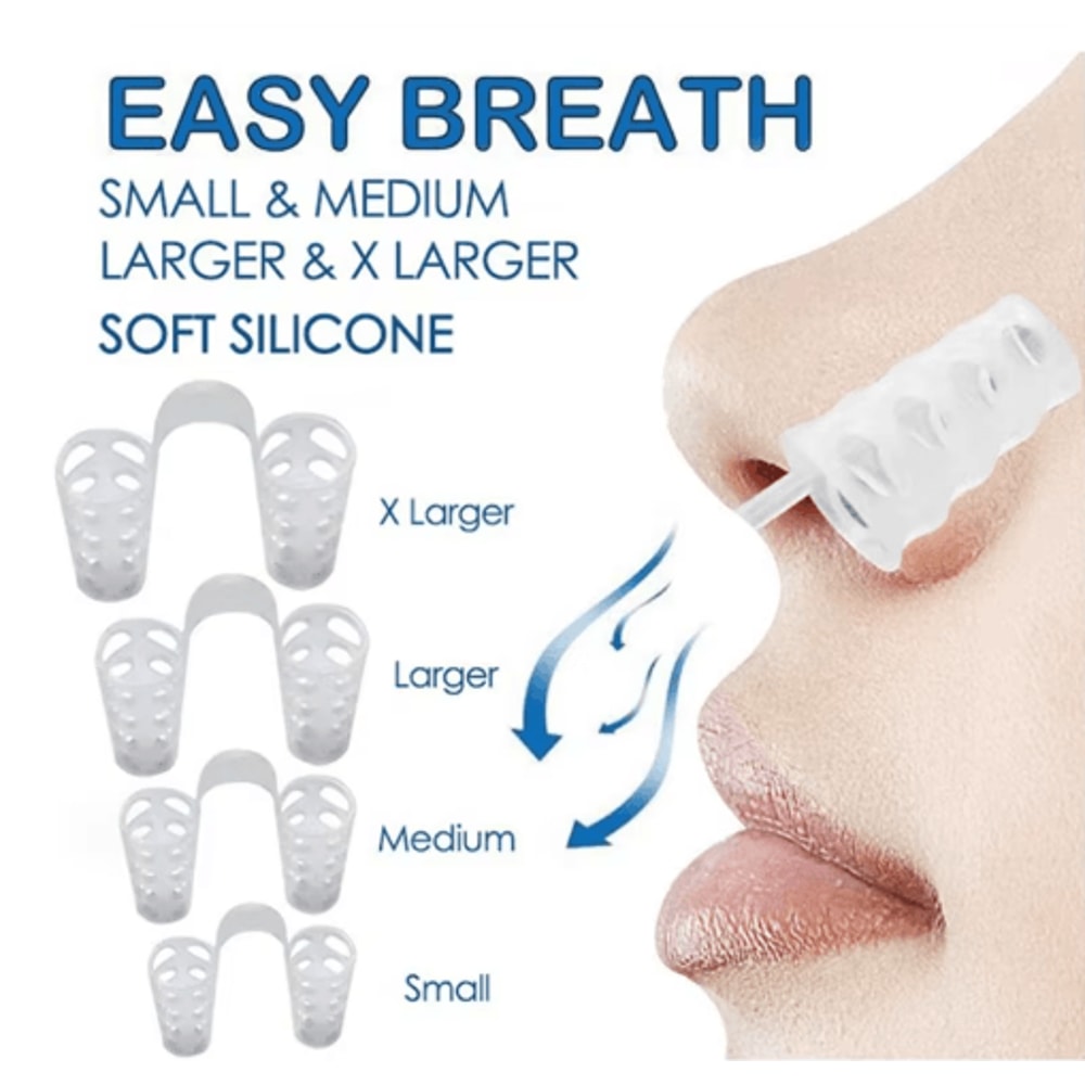 4 Piece Anti Snoring Nasal Dilator Set Easy Breathing Support For Better Sleep 0