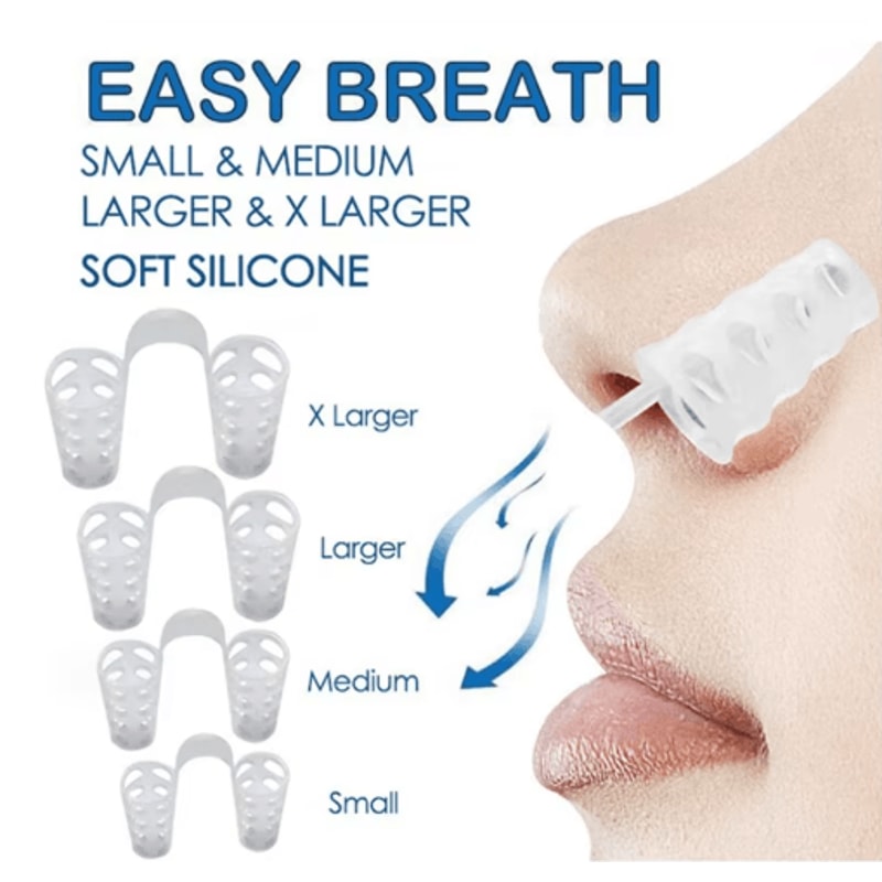 4 Piece Anti Snoring Nasal Dilator Set Easy Breathing Support For Better Sleep 0