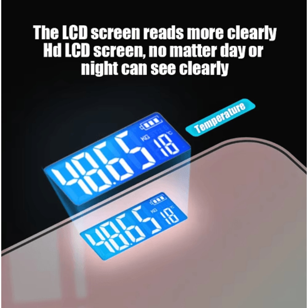 Gradient Glass Digital Weight Scale With Intelligent LCD Display 5