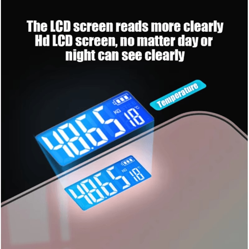 Gradient Glass Digital Weight Scale With Intelligent LCD Display 5