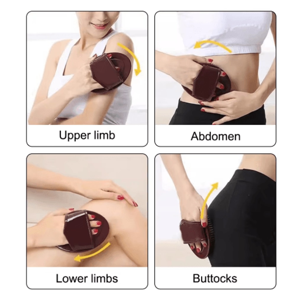 Meridian Slimming Massage Brush Five Elements Silicone Body Scraping Tool 2