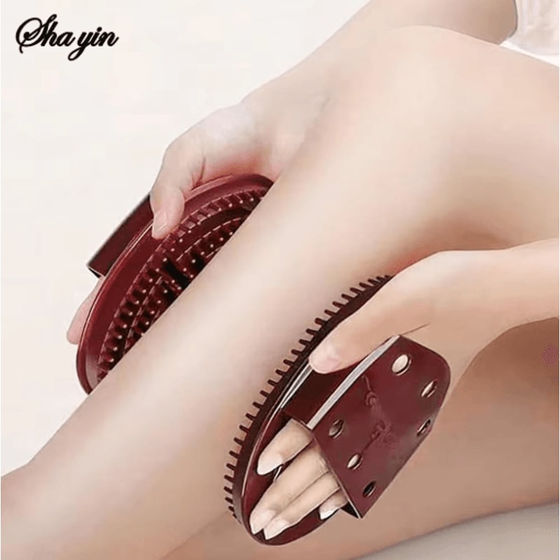 Meridian Slimming Massage Brush Five Elements Silicone Body Scraping Tool 4