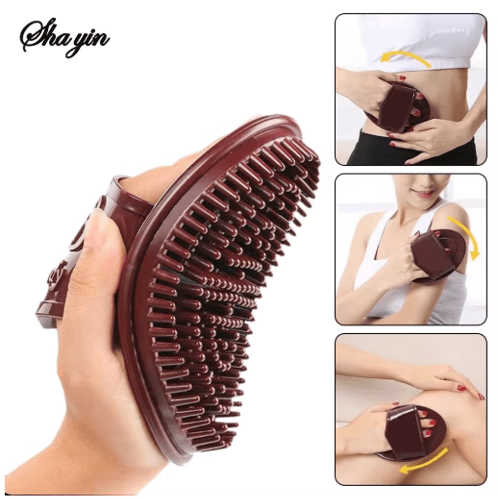 Meridian Slimming Massage Brush Five Elements Silicone Body Scraping Tool 6