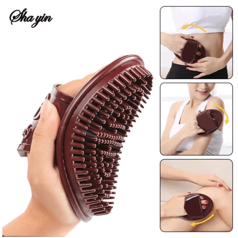 Meridian Slimming Massage Brush Five Elements Silicone Body Scraping Tool 6